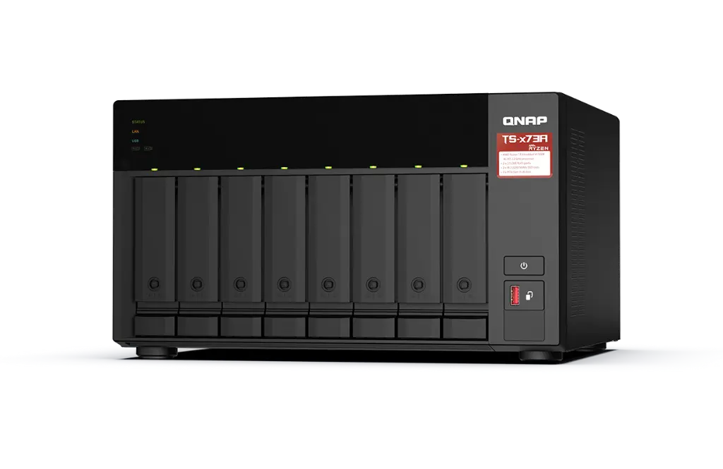 QNAP TS-873A-8G 8 Bay High-Performance NAS with 2 x 2.5GbE Ports and Two PCIe Gen3 Slots